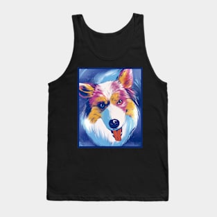 Australian Shepherd Dog Retro Vintage Tank Top